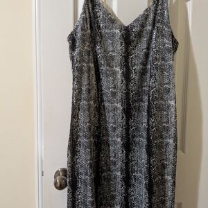 Elegant Strapless Black and White Dress